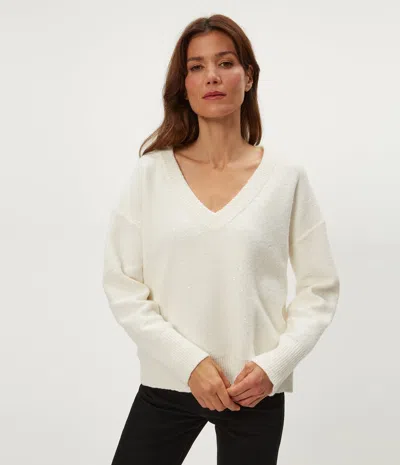 Michael Stars Francis V-neck Sweater In Neutral