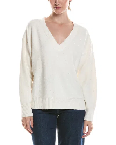 Michael Stars Francis V-neck Sweater In White