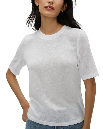 Michael Stars Frankie Crewneck Top In White