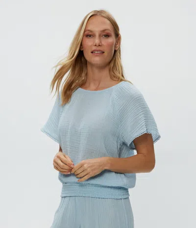 Michael Stars Freema Smocked Top In Fountain