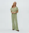 Michael Stars Freema Smocked Top In Green