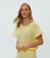 Michael Stars Freema Smocked Top In Lemonade