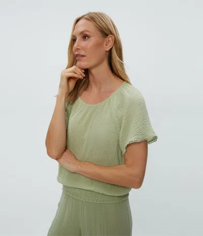 Michael Stars Freema Smocked Top In Seacrest
