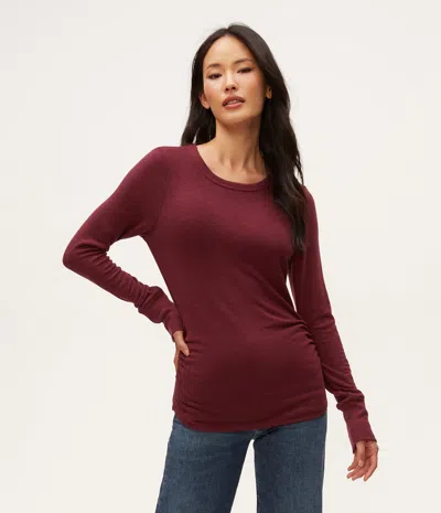 Michael Stars Freja Ruched Top In Beetroot