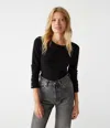 Michael Stars Orion Long Sleeve Crewneck Tee In Black