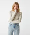 Michael Stars Freja Ruched Top In Oatmeal