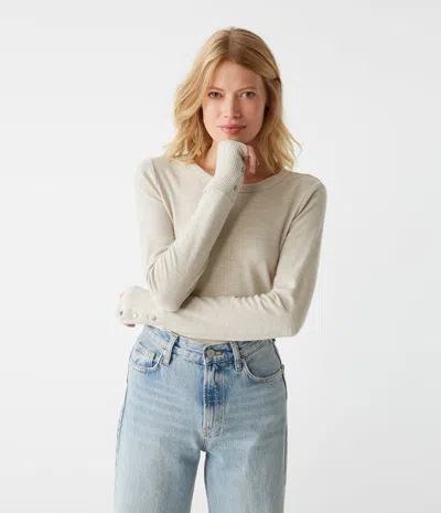 Michael Stars Freja Ruched Top In Oatmeal