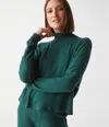 Michael Stars Frida Mock Neck Top In Berrywood