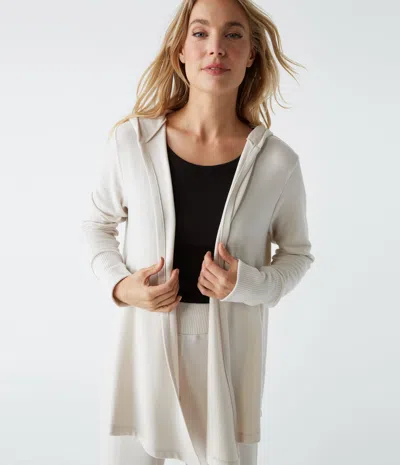 Michael Stars Gabbi Open Hooded Cardigan In Chateau