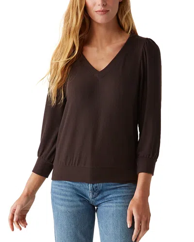 Michael Stars Gabriella V Neck Top In Java