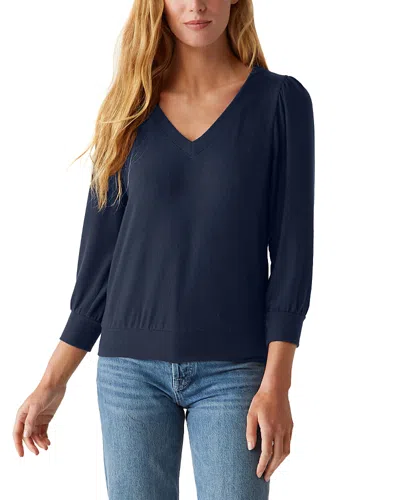Michael Stars Gabriella V Neck Top In Nocturnal