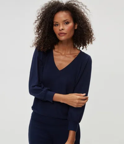 Michael Stars Gabriella V-neck Top In Nocturnal