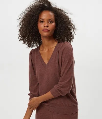 Michael Stars Gabriella V-neck Top In Black