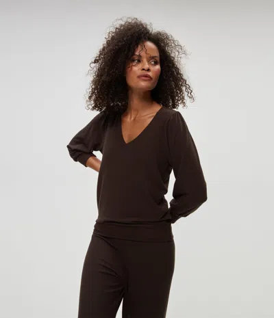 Michael Stars Gabriella V-neck Top In Java