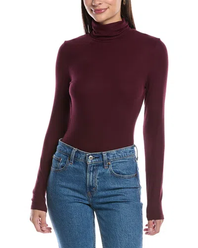 Michael Stars Gail Turtleneck Top In Burgundy