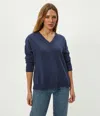 Michael Stars Gemma V-neck Cashmere Sweater In Black