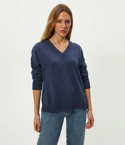 Michael Stars Gemma V-neck Cashmere Sweater In Black