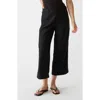 Michael Stars Geraldine Straight Leg Linen & Cotton Pants In Black