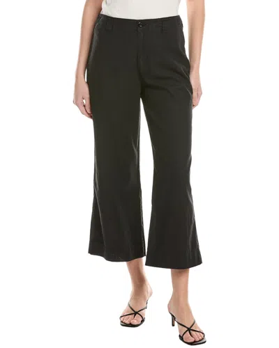 Michael Stars Geraldine Straight Leg Linen-blend Pant In Black