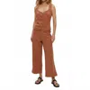 Michael Stars Geraldine Straight Leg Pants In Terra In Brown