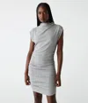 Michael Stars Gia Ribbed Power Shoulder Dress In Bert