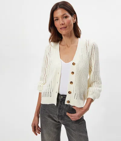 Michael Stars Giada Crochet Cardigan In White