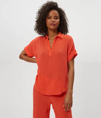 Michael Stars Gigi Gauze Popover Top