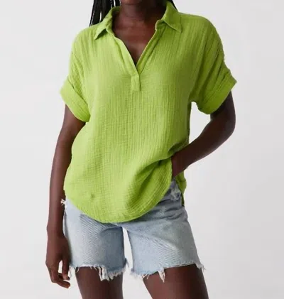 Michael Stars Gigi Gauze Popover Top In Lettuce