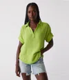 Michael Stars Gigi Gauze Popover Top In Lettuce In Lettuce