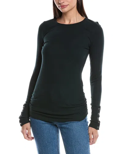 Michael Stars Gill Button Top In Green