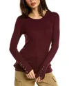 Michael Stars Gill Button Top In Red