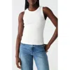 Michael Stars Kendall Cropped Tank In Chalk