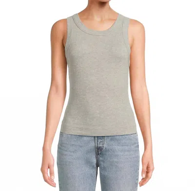 Michael Stars Gina Crop Tank In Heather Grey In Multi