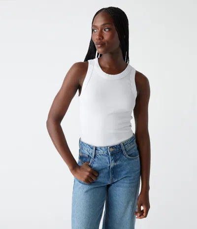 Michael Stars Gina Ribbed Crop Tank In Salt Water