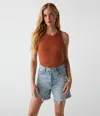 MICHAEL STARS GINA RIBBED CROP TANK