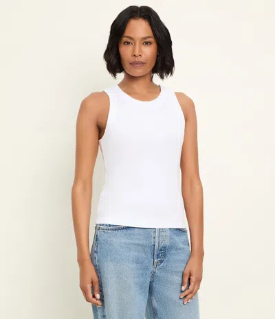 Michael Stars Pina Racer Front Crop Top In Brown