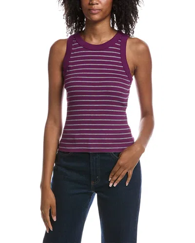 Michael Stars Gina Ringer Tank Top In Purple