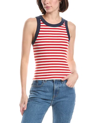 Michael Stars Gina Wide Binding Crop Tank In Multi