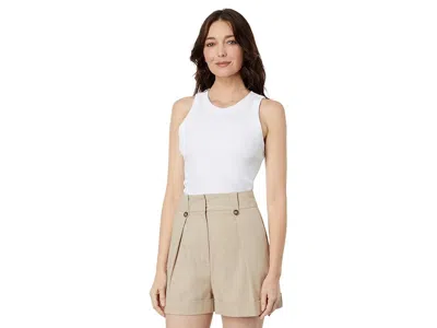 Michael Stars Gina Wide Binding Crop Tank Top In Neutral