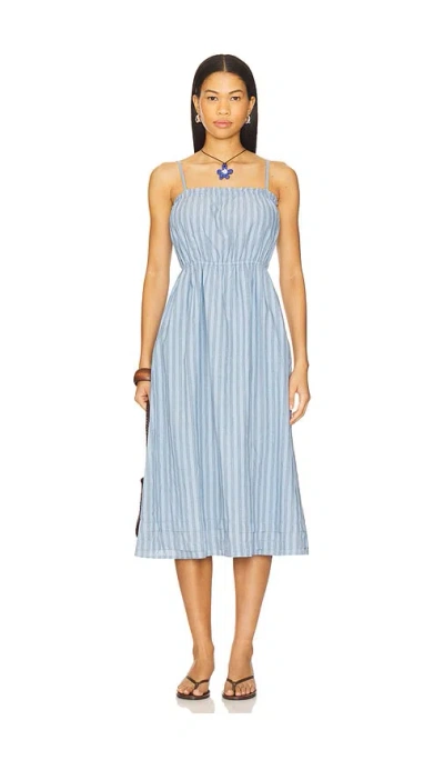 Michael Stars Glenda Strappy Maxi Dress In Blue