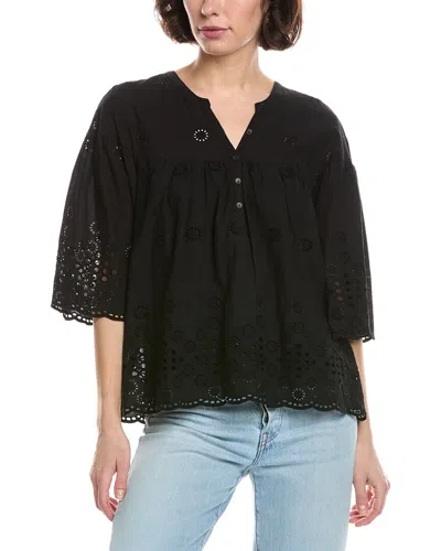 Michael Stars Gloria Flutter Top In Black