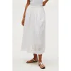 Michael Stars Grace Embroidered Eyelet Cotton Midi Skirt