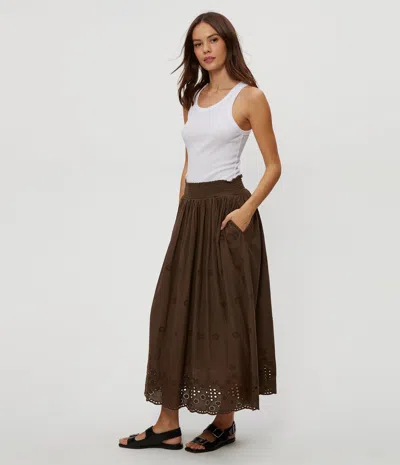 Michael Stars Grace Eyelet Midi Skirt