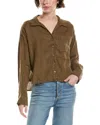 Michael Stars Gracie Crop Button-down Linen Shirt