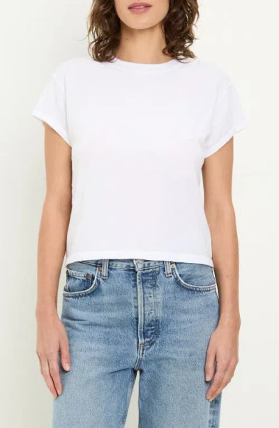 Michael Stars Grayson Chopped Crewneck T-shirt In White
