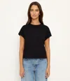 Michael Stars Grayson Cropped Tee In Black