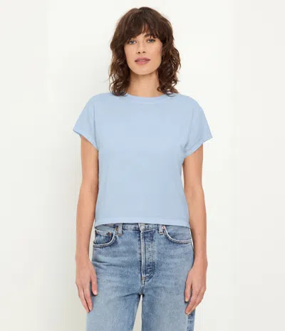 Michael Stars Grayson Cropped Tee In Blue