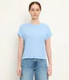 Michael Stars Grayson Cropped Tee In Blue