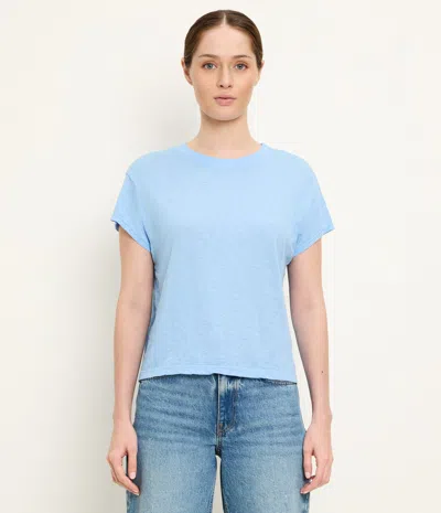 Michael Stars Grayson Cropped Tee In Blue