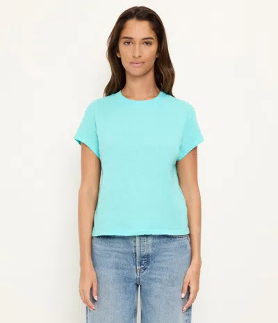 Michael Stars Grayson Chopped Crewneck T-shirt In Blue
